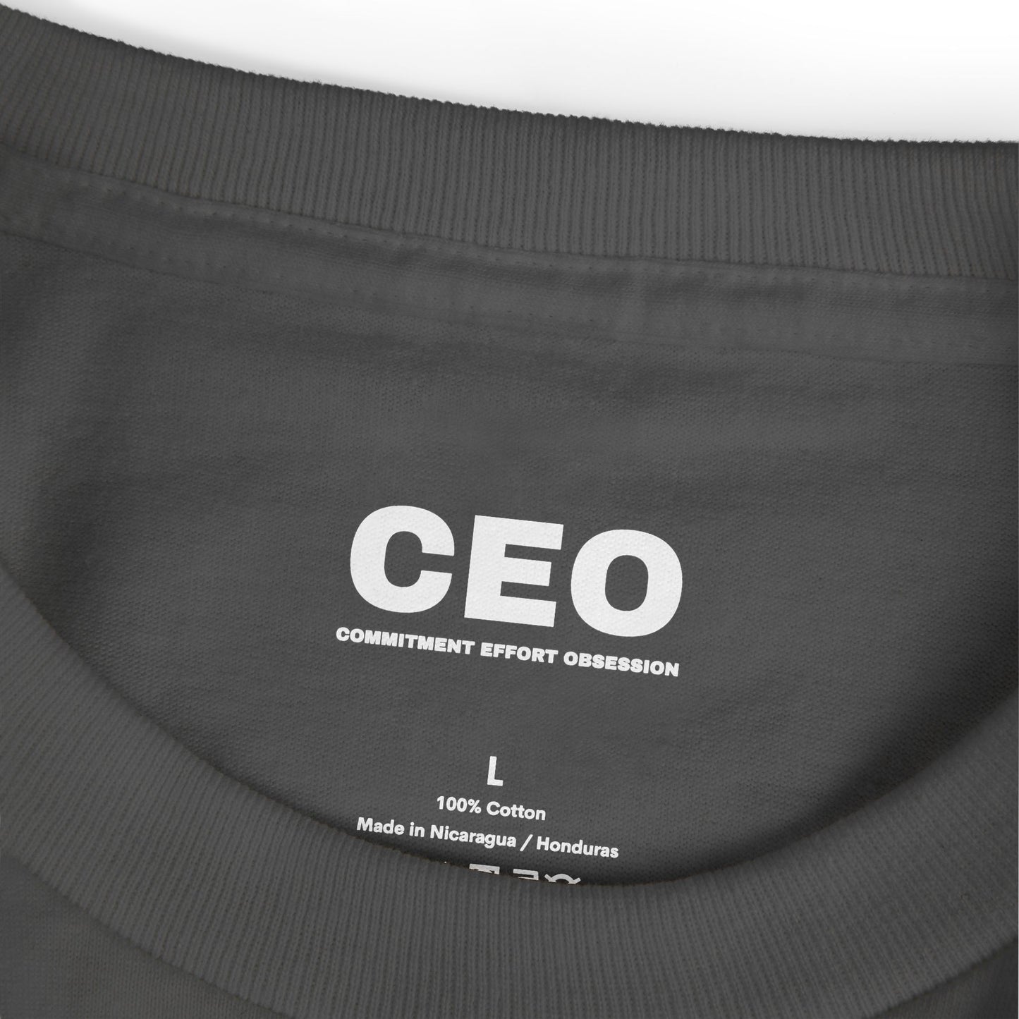 Commitment • Effort • Obsession Tee — Minimal Motivational Cotton T-Shirt