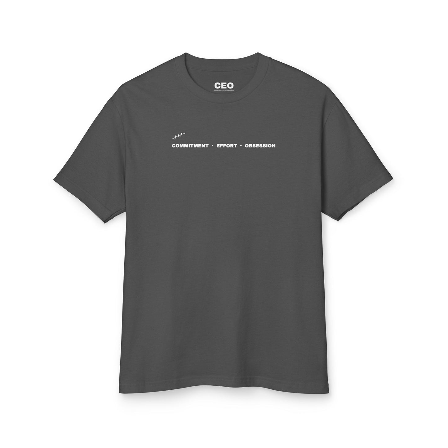 Commitment • Effort • Obsession Tee — Minimal Motivational Cotton T-Shirt