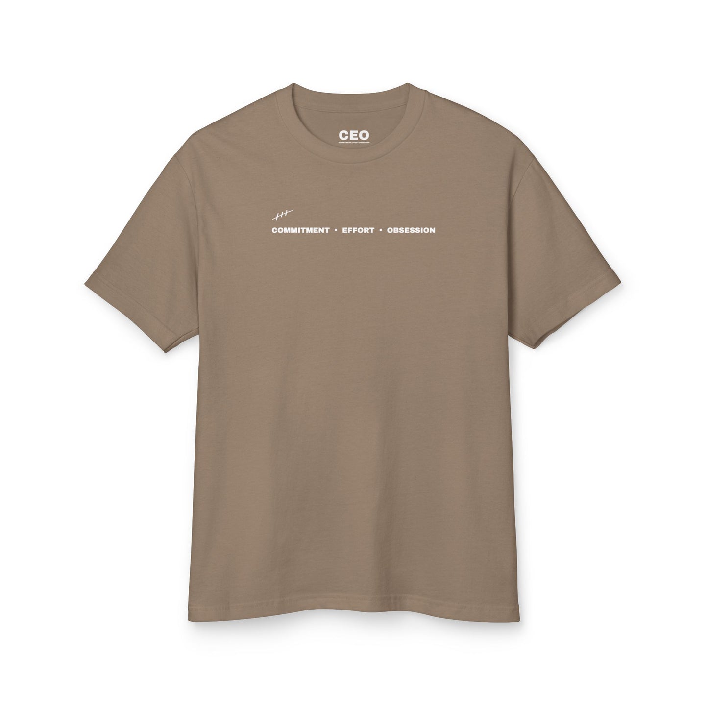 Commitment • Effort • Obsession Tee — Minimal Motivational Cotton T-Shirt