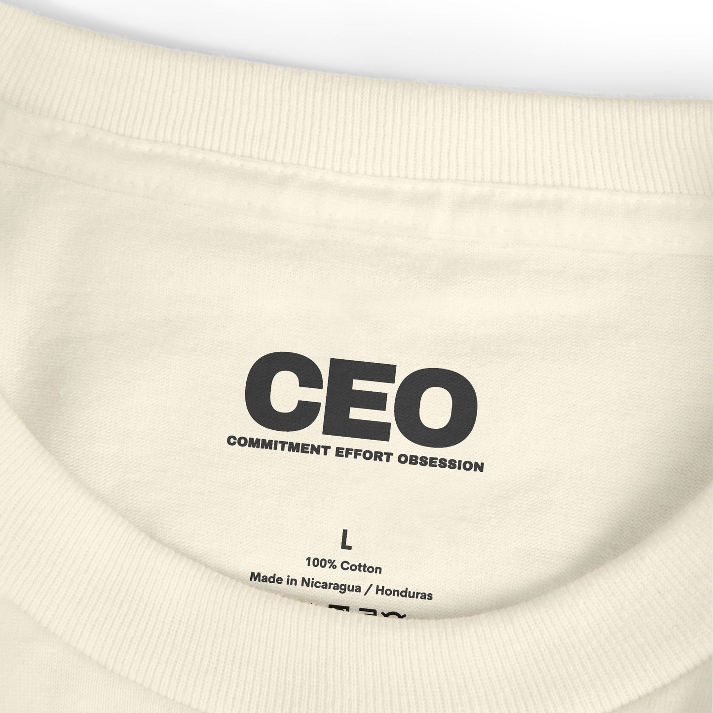 Commitment • Effort • Obsession Tee — Minimal Motivational Cotton T-Shirt